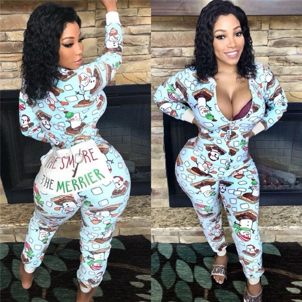 Festive Blue Women's Jumpsuit